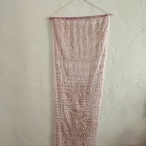 Sheer Pink and Gold Tapestry - 60 x 17 in